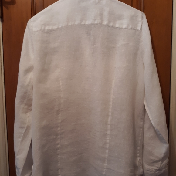 INC Concepts Petite White Button Down Linen Shirt 10P - Picture 13 of 16